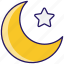 crescent moon and star, moon, star, half-moon, islamic, religion, muslimism, ramadan, islam 