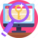 seo, keyword, search, find, magnifier