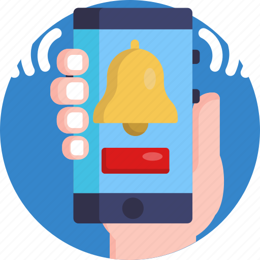 Notification, bell, notification bell, mobile phone, alert icon - Download on Iconfinder