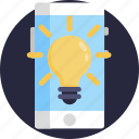 bulb, idea, creativity, seo, mobile phone