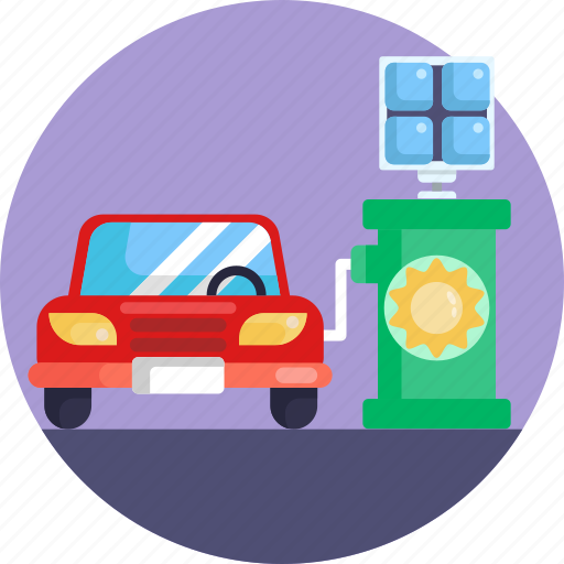 Solar, energy, car, charging, solar power, automobile icon - Download on Iconfinder