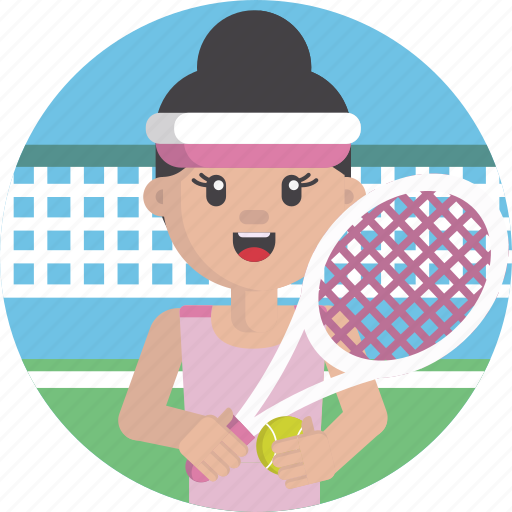 Sports, lawn tennis, tennis, racquet, player, female icon - Download on Iconfinder