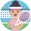 sports, lawn tennis, tennis, racquet, player, female 