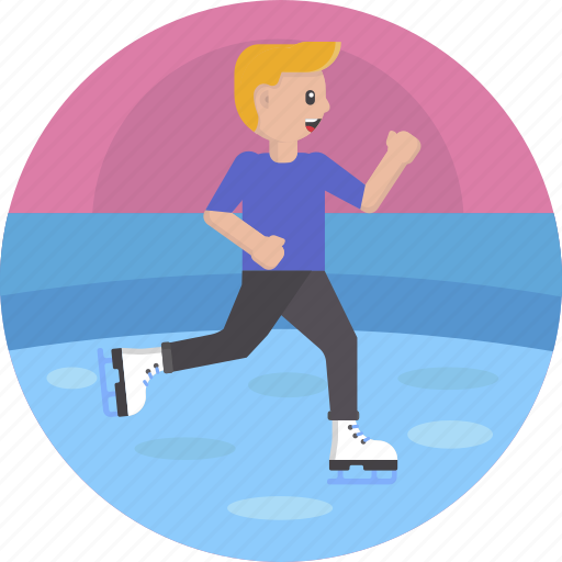 Sports, ice skating, skating, male icon - Download on Iconfinder