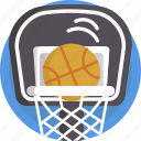 sports, basketball, hoop net, ball