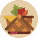 thanksgiving, busket, maple, leaves, fall, autumn