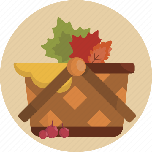 Thanksgiving, busket, maple, leaves, fall, autumn icon - Download on Iconfinder