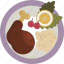 thanksgiving, meal, chicken, turkey, food