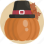 thanksgiving, pumpkin, hat, holiday 