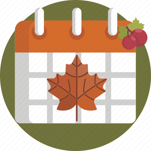 Thanksgiving, date, calendar, maple, schedule, autumn icon - Download on Iconfinder