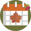 thanksgiving, date, calendar, maple, schedule, autumn 