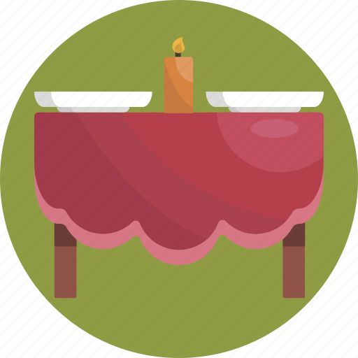Thanksgiving, dining table, table cloth, dinner, candle icon - Download on Iconfinder