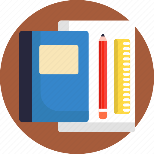 University, notebook, pen, ruler, student icon - Download on Iconfinder