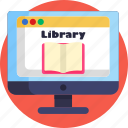 online library, library, books, elearning