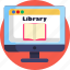online library, library, books, elearning 