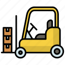 forklift, transport, vehicle, delivery, logistic, warehouse, shipping, cargo, package