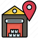 warehouse, map, warehouse map, location, navigation, pin, gps, direction, pointer
