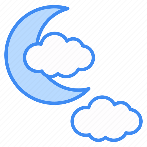 Cloud moon, moon, cloud, weather, night, forecast, nature icon - Download on Iconfinder