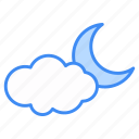 partly cloudy night, night, weather, forecast, weather-forecast, night-time, partly-cloud, moon, cloudy