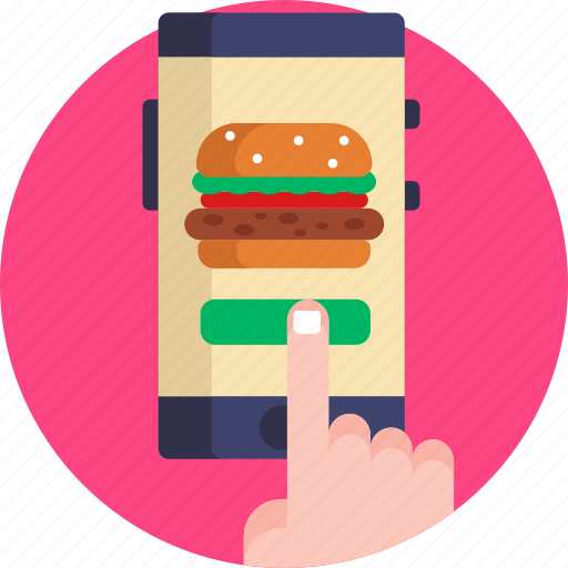 Order, food, burger, mobile app icon - Download on Iconfinder