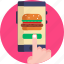 order, food, burger, mobile app 