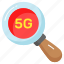 magnifier, 5g, network, technology, search, find, speed 