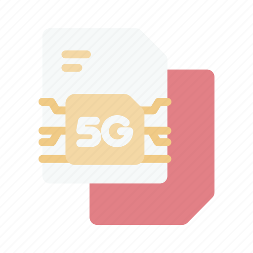 Sim, card, 5g, signal, technology, device icon - Download on Iconfinder