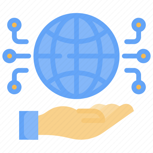Global, connection, world, wide, web, communications, hand icon - Download on Iconfinder