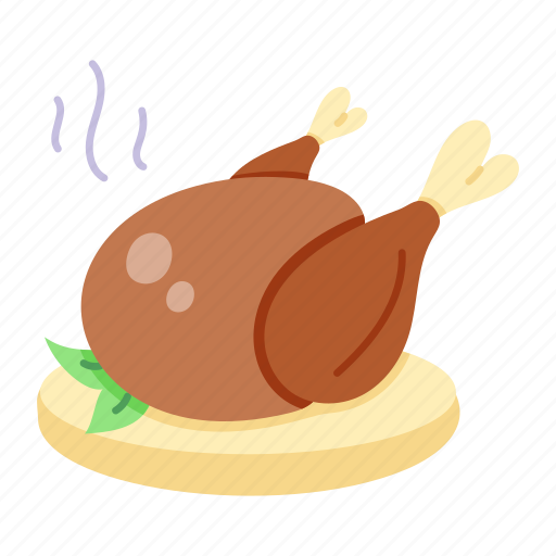 Roast chicken, roast turkey, chicken meat, food, meal icon - Download on Iconfinder