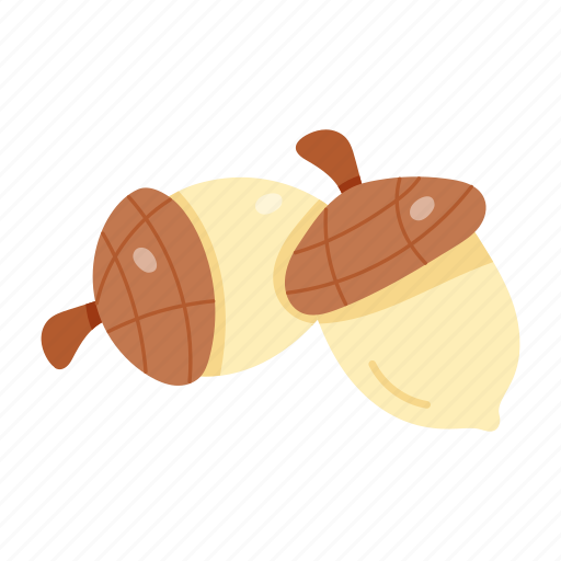 Nuts, acorns, oak nuts, dry fruit, food icon - Download on Iconfinder