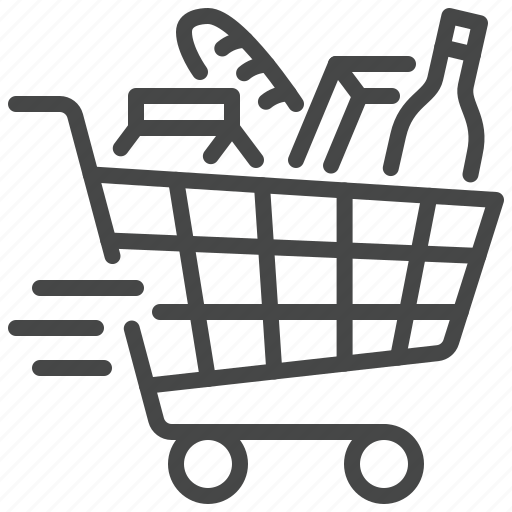 Cart, delivery, food, home, meal, products icon - Download on Iconfinder