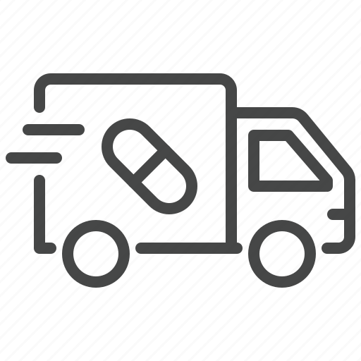 Delivery, truck, pill, pharmacy, cargo icon - Download on Iconfinder