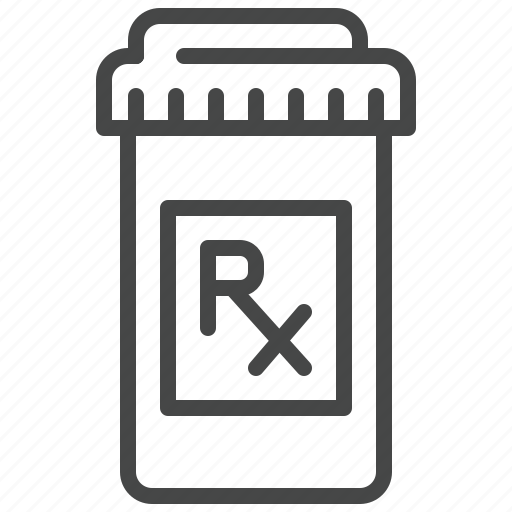 Prescription, bottle, rx, medicine, drug, pharmacy icon - Download on Iconfinder