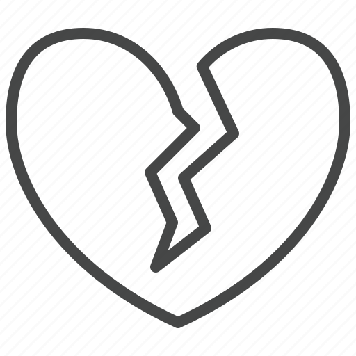 Broken, heart, widow, breakup, divorce icon - Download on Iconfinder