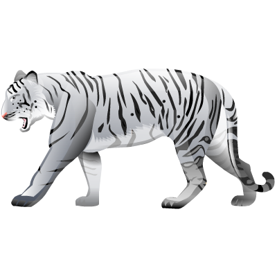 Tiger, white icon - Free download on Iconfinder