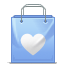 bag, heart, love