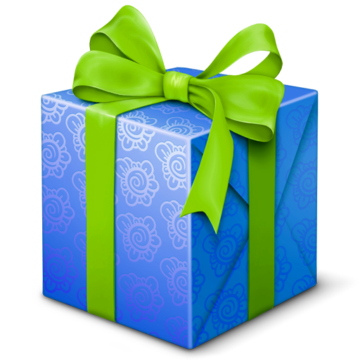 Blue, gift, present, welcome icon - Free download