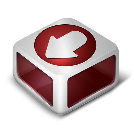 Download, red icon - Free download on Iconfinder