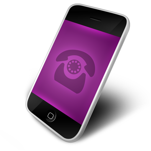 Phone, purple icon - Free download on Iconfinder