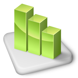 Color Ms Excel Chart Graph Icon