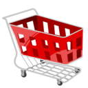 basket, cart, red, shopping