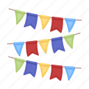 accessory, attributes, entertainment, flags, fun, garland, party