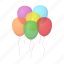 accessory, attributes, balloon, colorful, entertainment, fun, party 