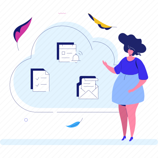 Cloud, file, storage, management illustration - Download on Iconfinder