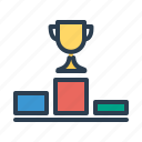 award, contest, podium, trophy