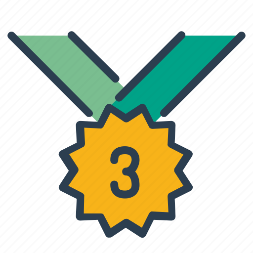 Bronze, medal, number three, prize icon - Download on Iconfinder