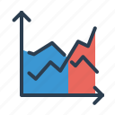 analytics, earnings, line graph, sales