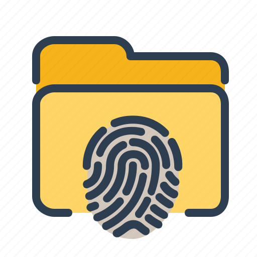 Biometric, fingerprint, folder, touch id icon - Download on Iconfinder