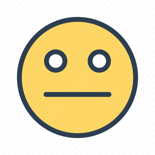 Neutral, smiley, thinking, emoji icon - Download on Iconfinder
