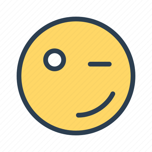 Blink, face, smiley, winking icon - Download on Iconfinder